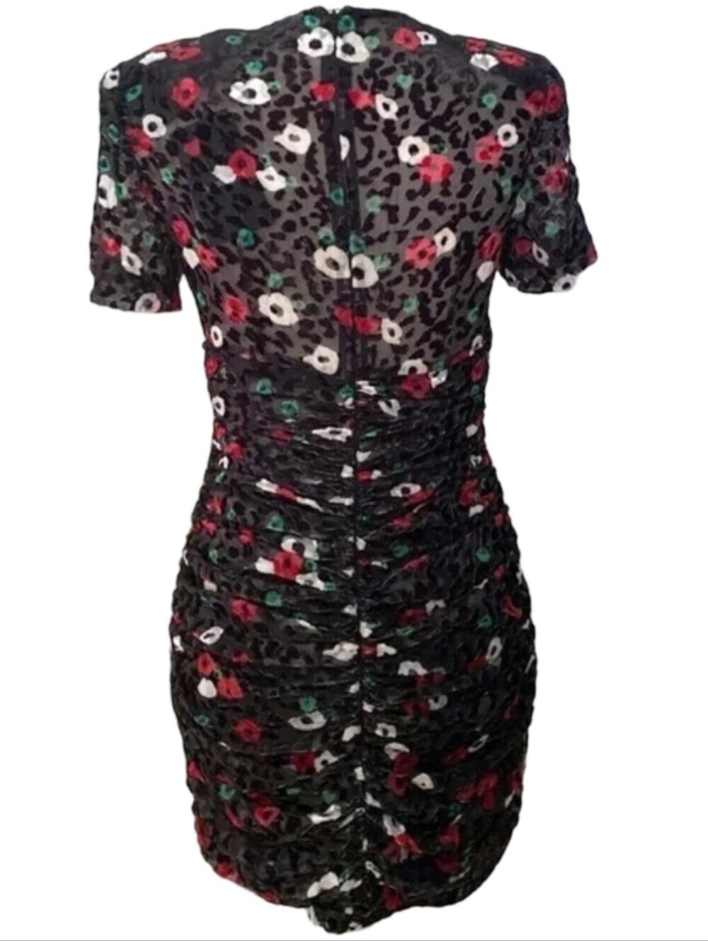 The Kooples Paris "Fleur Naïve" burnout velvet dress Size FR 3 US 8 - Picture 5 of 11